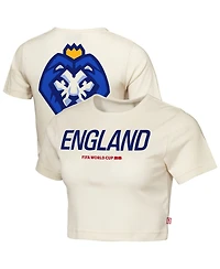 Outerstuff Women's Natural England Fifa World Cup 2026 Elote Squad Cropped T-Shirt