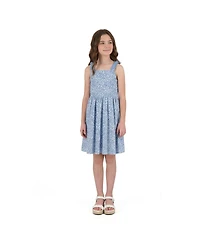 Andy & Evan Girls Floral Printed Dress With Back Cutout