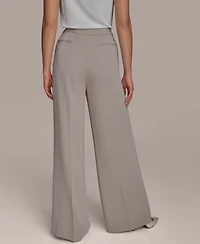 Donna Karan New York Petite Pinstripe Wide-Leg Pants