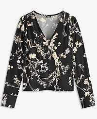I.n.c. International Concepts Women's Floral Long-Sleeve Blouse, Macy's Exclusive