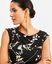 I.n.c. International Concepts Women's Floral-Print Boat-Neck Blouse, Macy's Exclusive