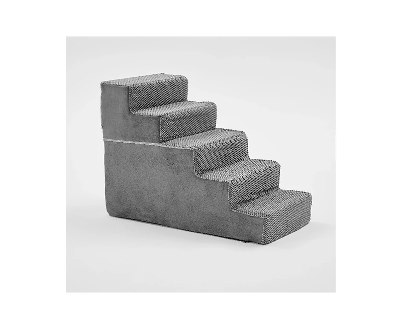 Zeny Staircase ramps designed for small dogs and cats, high-density foam curved pet steps, dog steps
