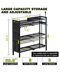 Xdovet Power Tool Organizer Cart Charging Station Drill Holder Rack