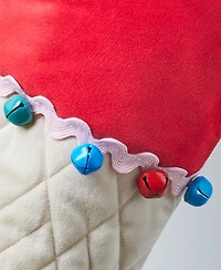 Holiday Lane Whimsy Multi-Bell Colorblocked Christmas Stocking, Macy's Exclusive