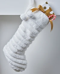 Holiday Lane Opulence Faux Fur Christmas Stocking, Macy's Exclusive