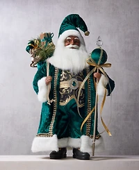 Holiday Lane Opulence African American Standing Santa with Gift Bag and Scepter, Macy's Exclusive