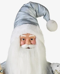 Holiday Lane Opulence Standing Santa with Tree and Stuffed Bear, Macy's Exclusive
