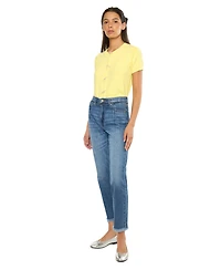 KanCan Women's Angelina High Rise Slim Straight Jeans