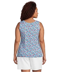 Lands' End Women's Plus Cotton Tank Top
