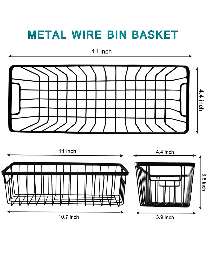 Xdovet Metal Wire Wall Mount Storage Basket