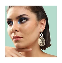 Sohi Women's Celestrial Filigree Drop Earrings