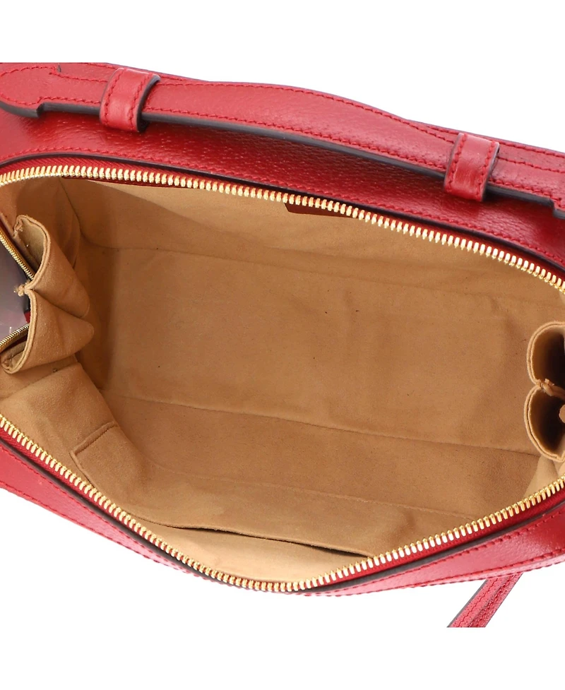 Pre-Owned Gucci Small Ophidia Zip Around Camera Bag Flora Gg Coated Canvas