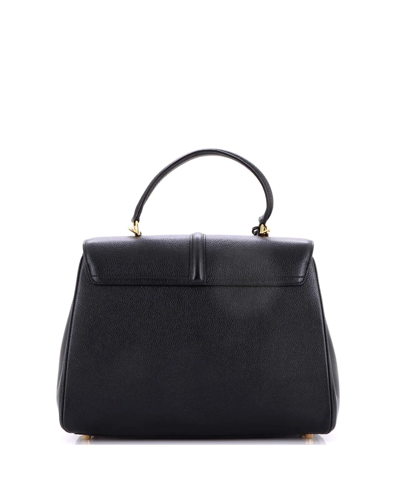 Pre-Owned Celine Medium 16 Top Handle Bag Grained Calfskin