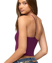 Edikted Women's One Shoulder Peekaboo Lacey Cutout Top