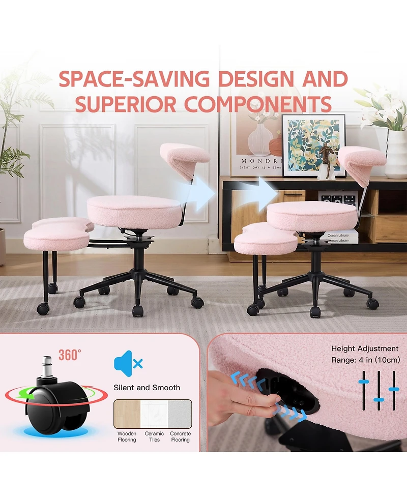 gaomon 360degree(s) Swivel Ergonomic Cross-Legged Lounge Chair, Adjustable Height