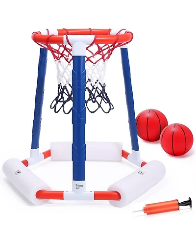 Gnuadz Pool Basketball Hoop Inflatable Floating Game Balls Pump Swimming Outdoor Indoor Adults Kids