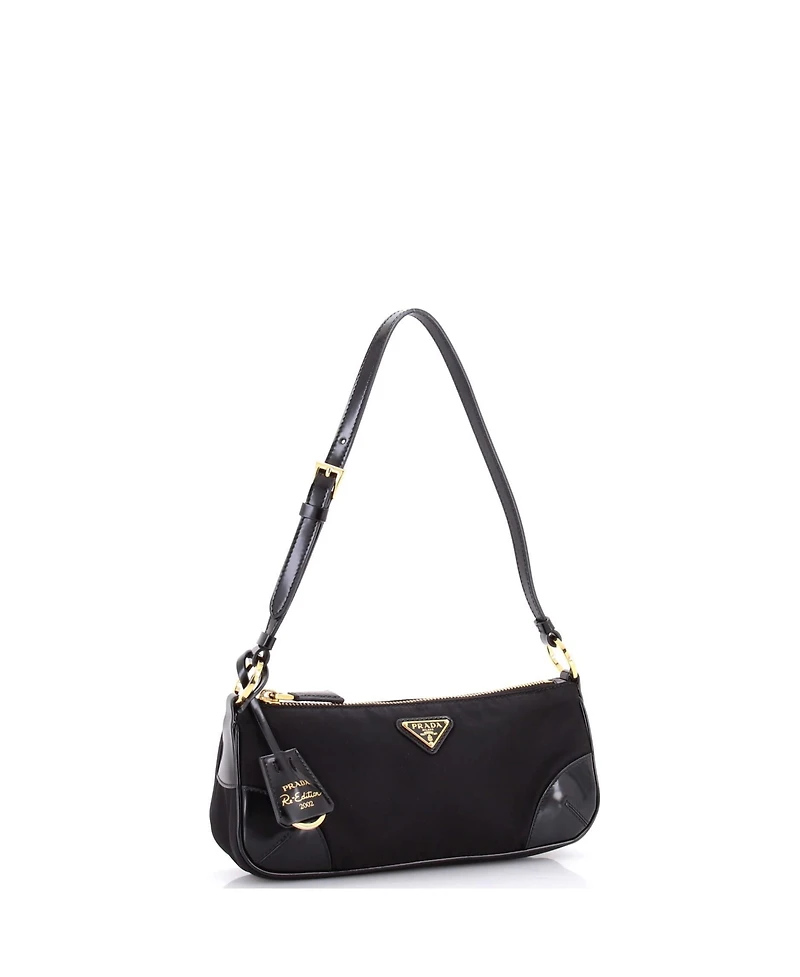 Pre-Owned Prada Re-Edition 2002 Shoulder Bag Re-Nylon and Leather
