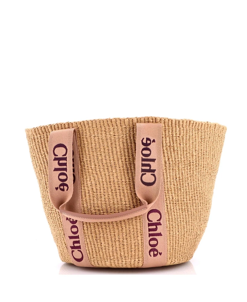 Pre-Owned Chloe Large x Mifuko Woody Tote Raffia