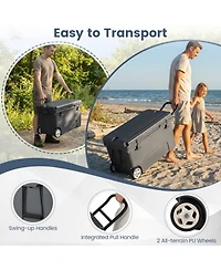 Sugift 75 Quart Portable Hard Cooler with 6-Day Ice Retention All-Terrain Wheels