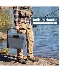 Sugift 21 Quart Insulated Portable Hard Shell Ice Chest with 2 Cup Holders