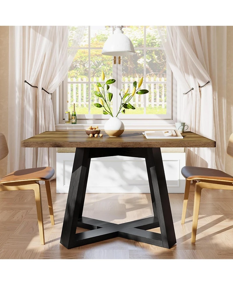 Tribesigns 47-Inch Dining Table for 4 People, Modern Kitchen Table with Wooden Legs
