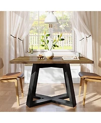 Tribesigns 47-Inch Dining Table for 4 People, Modern Kitchen Table with Wooden Legs