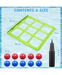 Gnuadz 10 Balls Inflatable Tic Tac Pool Game 2-10 Players