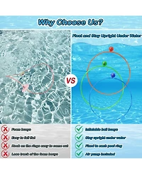 Gnuadz Pools Diving Rings Swim Thru Game Underwater Treasures Torpedo Bandits Fish Fun Water Swimming Teens Adults