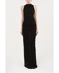 Nocturne Women's Stone-Embellished Maxi Dress