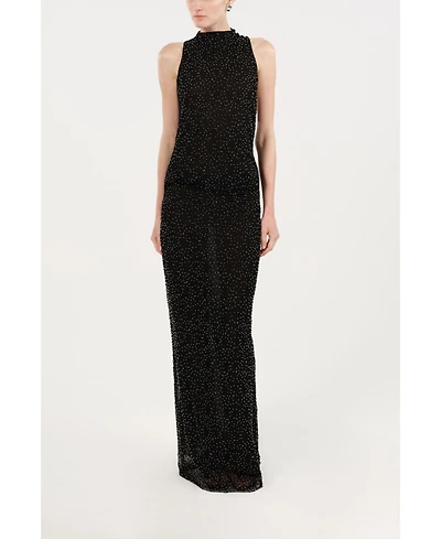 Nocturne Women's Stone-Embellished Maxi Dress
