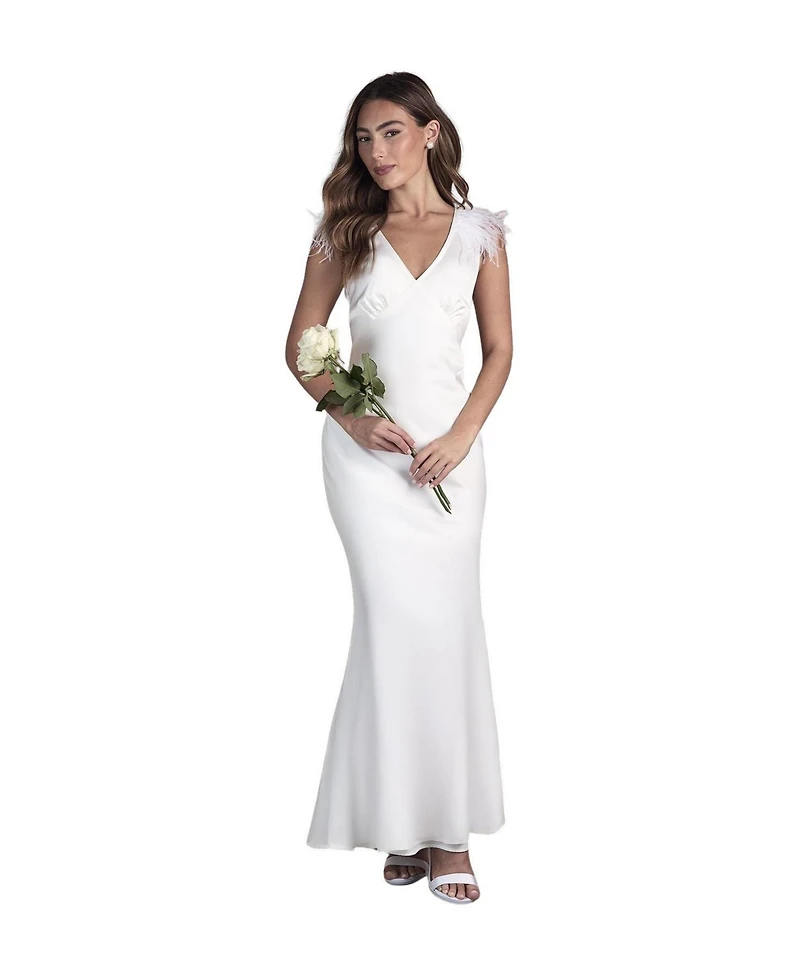 Coast Women's V-Neck Satin Maxi Dress