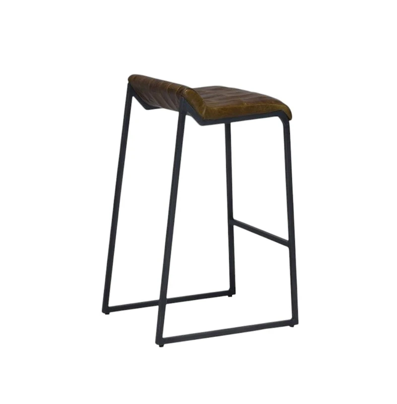 HomeRoots 27 " Iron Backless Counter Height Bar Chair
