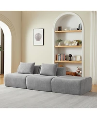 Sailvan Oversized 3 Seater Compressed Sofa with Chenille Fabric, No Assembly, Space-Saving