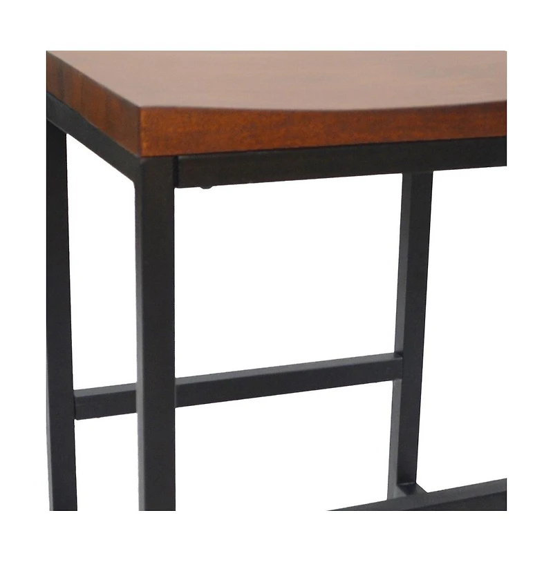 HomeRoots 24" Steel Backless Counter Height Bar Chair