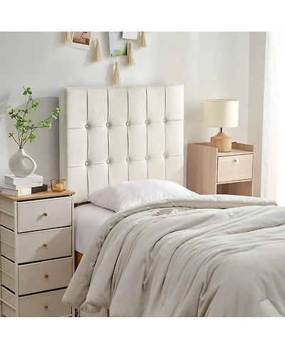 DormCo Tavira Allure Right Side Outlet Headboard - Ribbon Tufted Rectangle