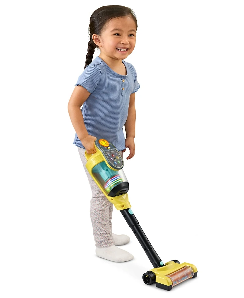 VTech 4-in-1 Push & Play Vacuum Interactive Learning Role-Play Toy with Numbers, Counting, Colors & Music, Ages 1.5-4 years
