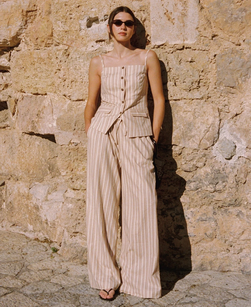 French Connection Women's Striped Drawstring Pants