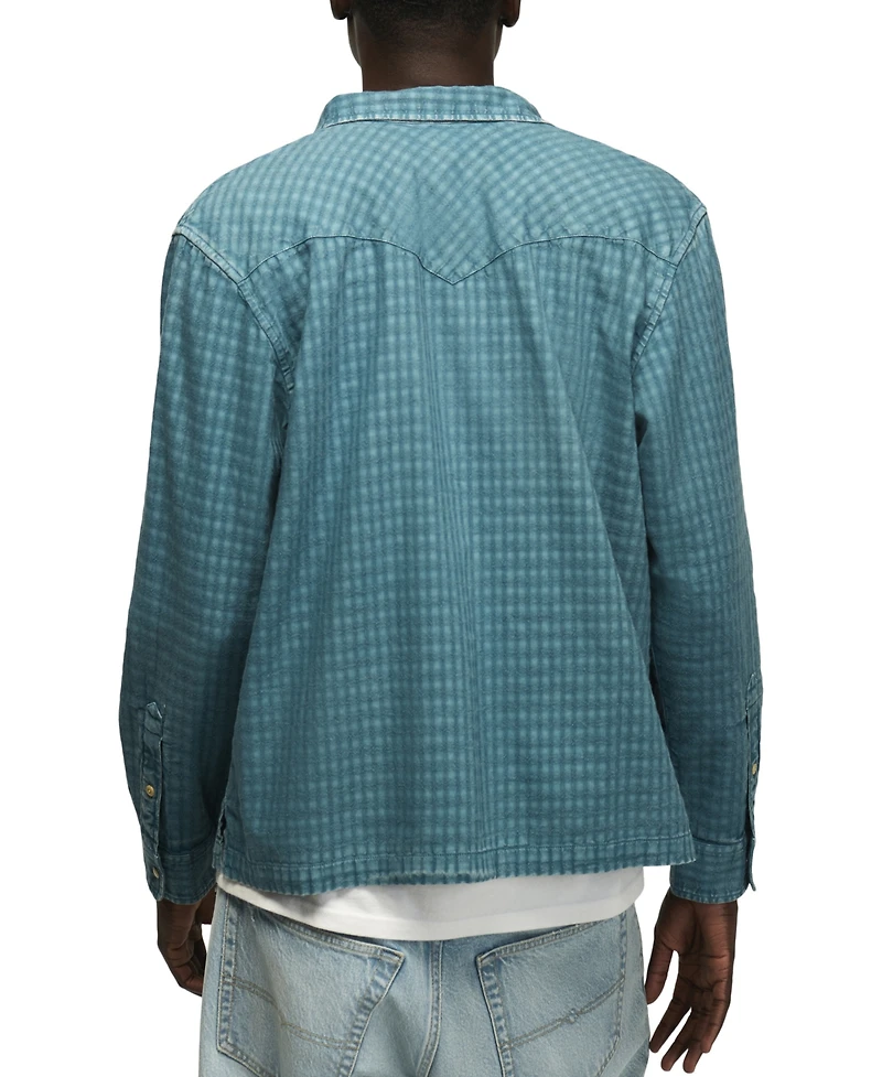 Lucky Brand Men's Long-Sleeve Relaxed Western Flannel Shirt