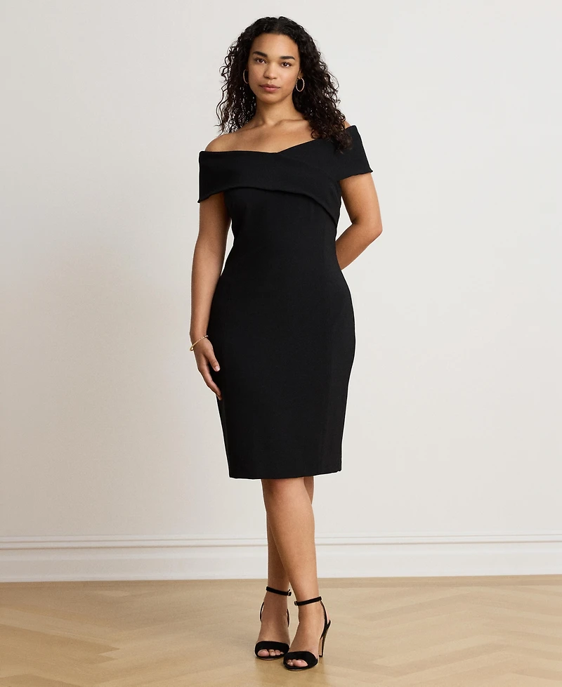 Lauren Ralph Women's Faille Off-the-Shoulder Cocktail Dress