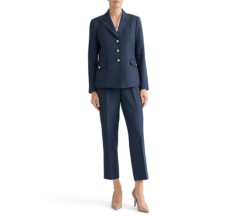 Kasper Women's Mini-Check-Print Long-Sleeve Jacket, Regular & Petite