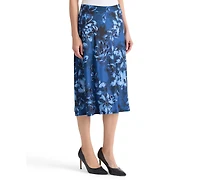 Kasper Women's Printed Pull-On A-Line Midi Skirt