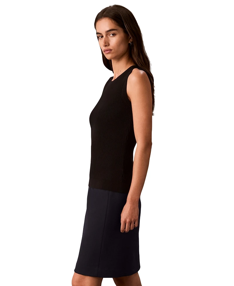 Calvin Klein Petite A-Line Twill Knee-Length Skirt