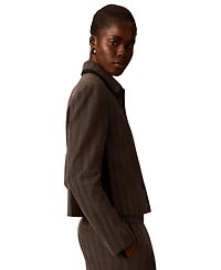 Calvin Klein Petite Four-Button Collared Jacket