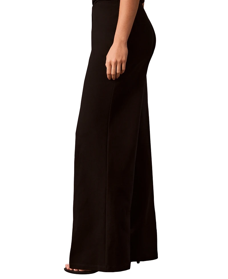 Calvin Klein Petite High-Rise Wide-Leg Pants