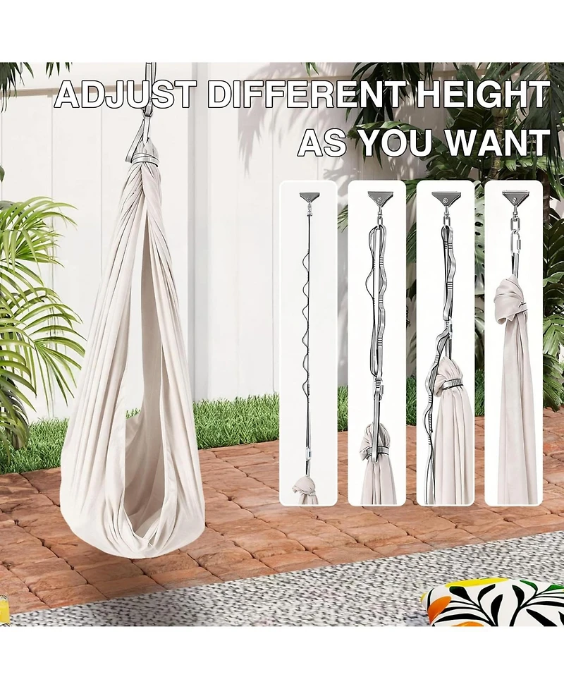 gaomon Sensory Swing for Kids and Adults, Indoor Sensory Swing for Hug Like Calming Effect, Double Layered Soft Fabric and Heavy Duty Hardware