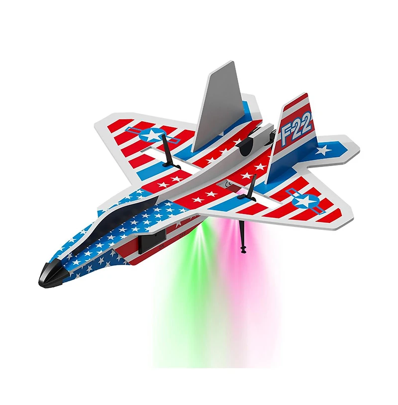 Bruce & Shark 2.4G Rc Glider Plane with Gyro, 2 Batteries & Led Lights