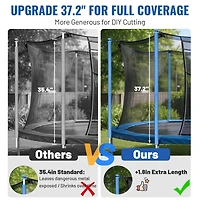 Yescom 12 Pcs Trampoline Pole Foam Sleeves, 1.26 Inch Inner Diameter Outdoor Pvc Trampoline Pole Covers, Customizable Trampoline Spring Protectors