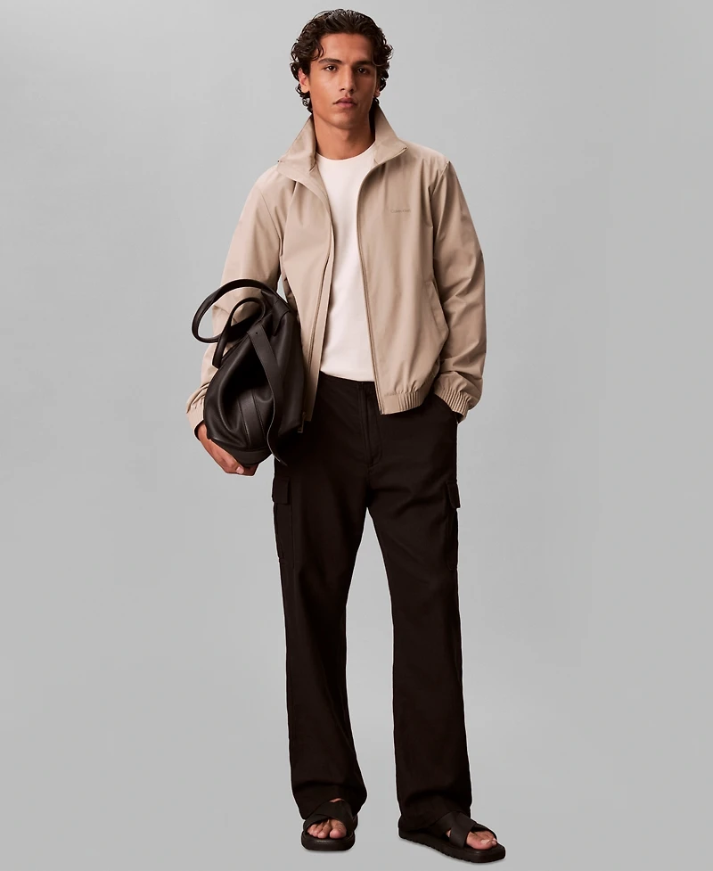 Calvin Klein Men's Lightweight Windbreaker Stand Collar Jacket