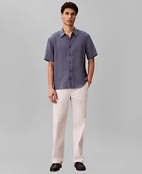 Calvin Klein Men's Yarn-Dyed Stripe Classic-Fit Shirt