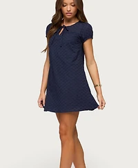 Edikted Women's Mariella Lacey Eyelet Mini Dress